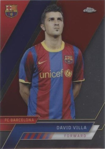 2022-23 Topps Chrome FC Barcelona David Villa Gold Refractor 2022-23 Topps Chrome FC Barcelona David Villa Gold Refractor