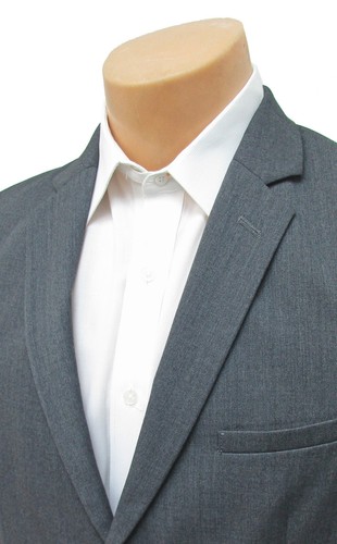 Boys Size 3 Jean Yves Steel Grey Suit with Flat Front Pants Two Button Front - Picture 4 of 6