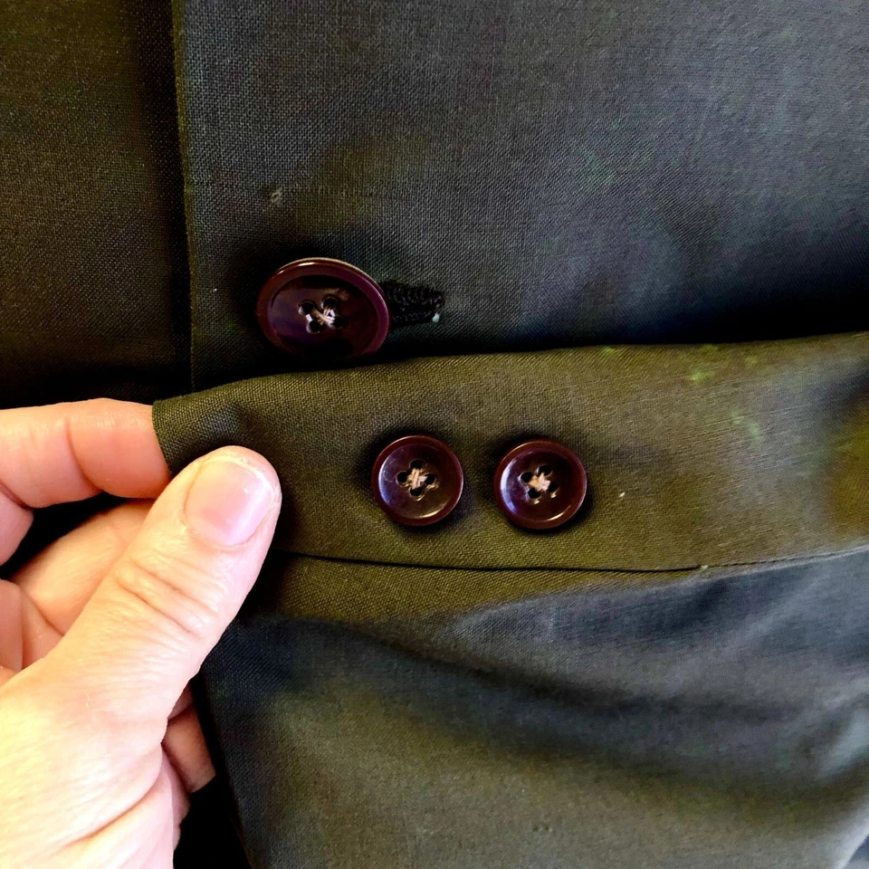 Abrigo Deportivo DE Colección años 50 a medida iridiscente 3 Btn Chaqueta Rockabilly PIEL DE TIBURÓN Blazer Foto 3 de 4