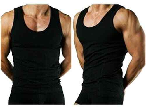3,6 MENS VESTS 100% Cotton TANK TOP SUMMER TRAINING GYM TOPS PACK PLAIN S-5XL - Picture 5 of 5