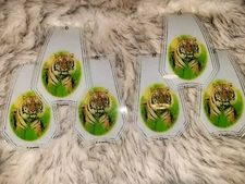 Vintage Tiger Ok Lighting , 6 Glass Panel Replacements