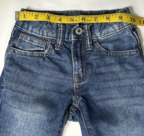 Old Navy Girls Blue Denim Flat Front Medium Wash Straight Jeans Size 6 Slim - Picture 9 of 14
