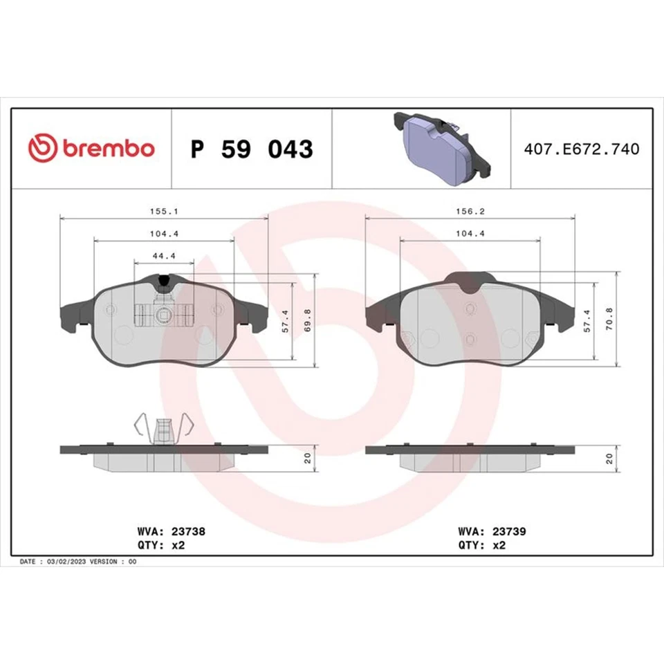 BREMBO Discos de Freno + Xtra Pastillas Delanteras Apto para Opel Vectra C - Imagen 4 de 4