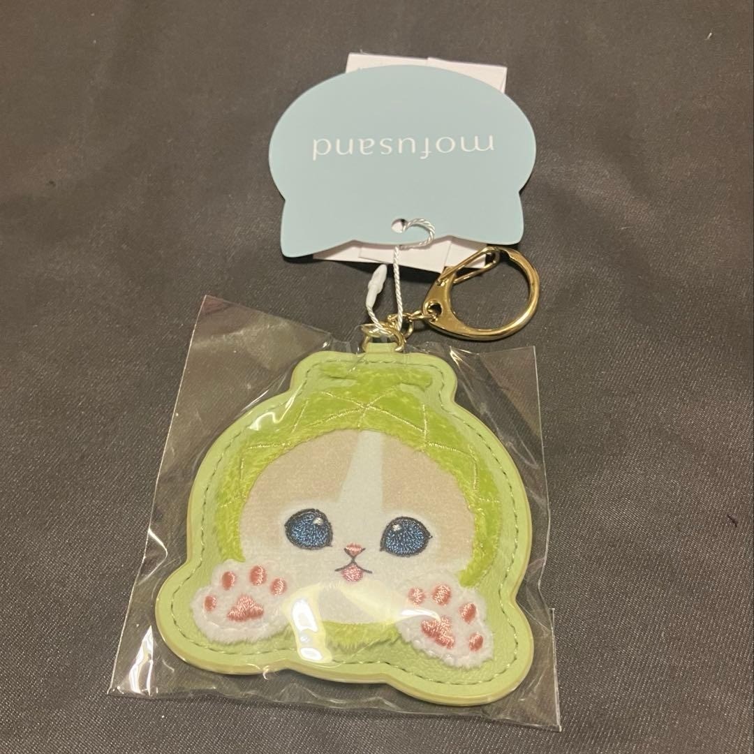 Mofusand Fluffy and Soft Patch Keychain Melon Nyan Cat From Japan New