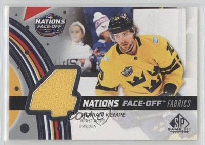 2025 SP Game Used 4 Nations Face-Off Fabrics Team Sweden Adrian Kempe #4N-AK 2o7