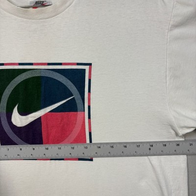 Vintage Nike Tennis T-Shirt Men Medium White Tag Court Distressed