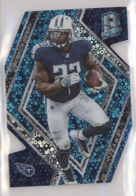 2018 Panini Spectra Neon Blue Prizm Die-Cut 10/35 Derrick Henry #113 0d2p