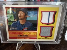 2025 Topps Heritage Clubhouse Collection Dual Relic Seiya Suzuki Chicago Cubs