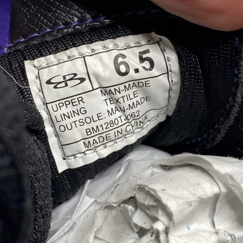Boombah Baseball Softball Metall Stollen USA Schuhe schwarz lila Größe 6,5 Herren - Bild 8 von 9
