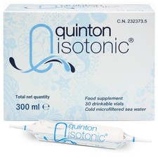 Quinton Isotonic 100% Natural Mineral Seawater – 30 Drinkable Ampoules (10ml)