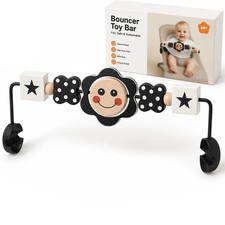 Baby Bouncer Toy Bar  Compatible with Bjorn Bouncer, Wooden Black