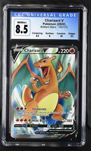 Charizard V Brilliant Stars CGC 8.5 NM-MT+ 2022 Pokemon Card