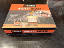 Mad Man Whiskey Smoker Kit Portable Torch, Smoke Infuser Wood Top, Cherry Chips