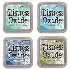 Ranger Tim Holtz Distress Oxide Ink Pads Bundle of 4 Colors - Cracked...