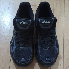 ASICS Mens Black Low Top Lace-Up Athletic Sne...