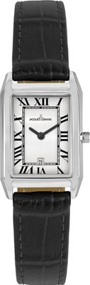 Jacques Lemans - Torino silberf. Leder schwarz - 1-2189.1N - Damenuhren