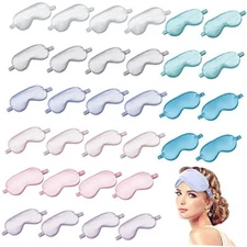  Silk Sleep Mask Eye Coverings for Sleeping Smooth Soft Eye Covers Mask with 32