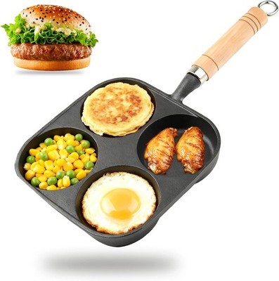 4 hole egg pan，cast iron egg pan，egg poacher pan nonstick 4 eggs，omelette pan