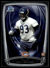 2014 Bowman Chrome Will Sutton Rookie Chicago Bears #120