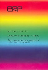 Lemurian Dances (+CD) for percussion quartet score | Michael Askill