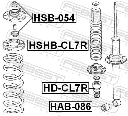 2x ✅Fits FEBEST HSB-054 REAR SHOCK ABSORBER BUSHING HONDA ACCORD CL9 ⭐UK Seller⭐