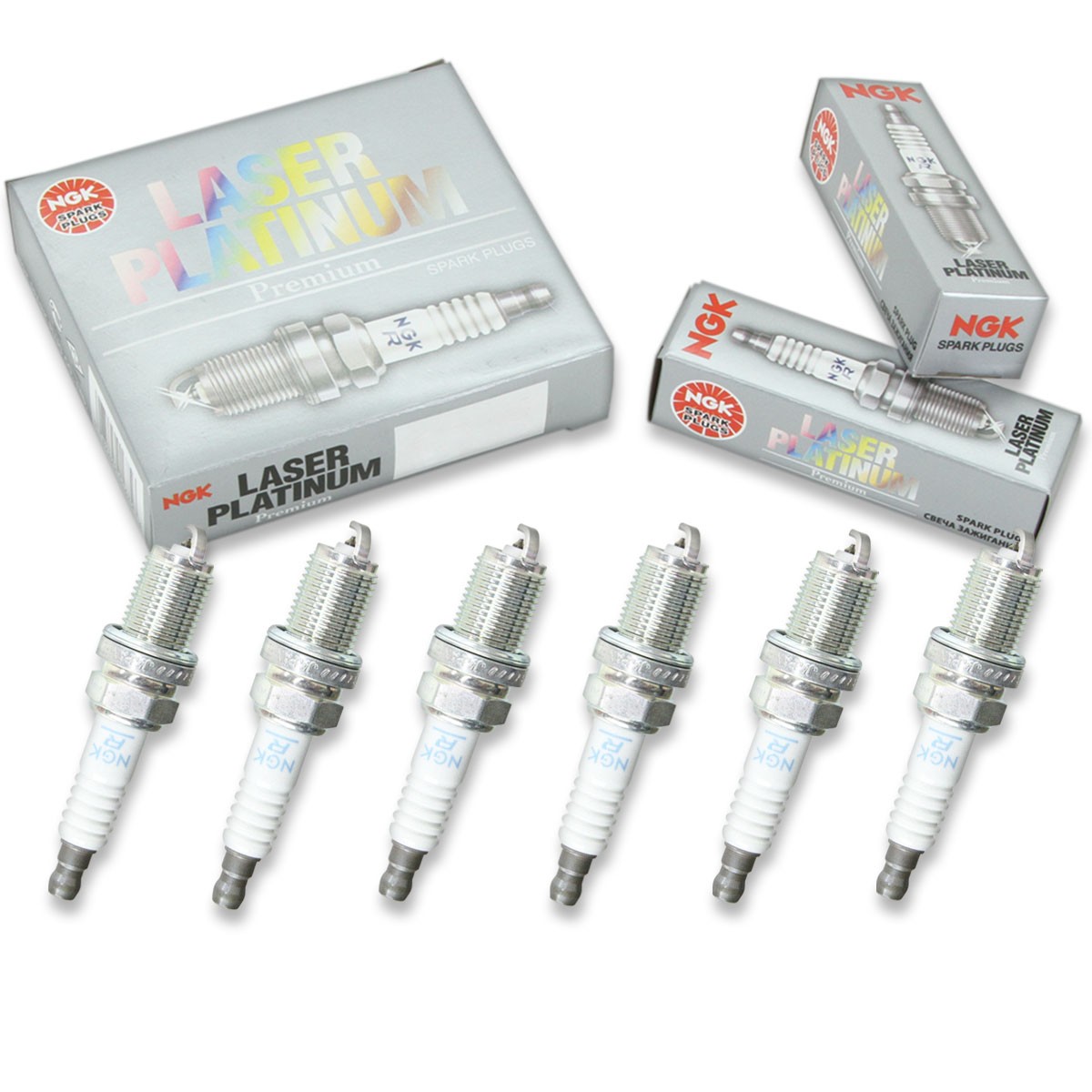 6 pc NGK Laser Platinum Spark Plugs for 1995-2003 Dodge Stratus 2.5L 3.0L V6 em