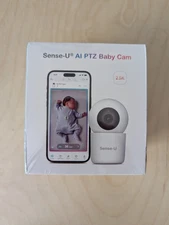 Sense-U AI PTZ 2.5K Baby Cam Monitor with Breathing Badge