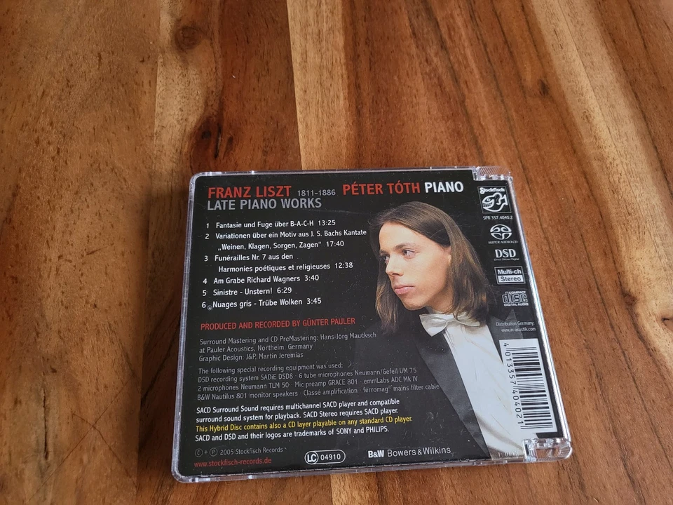 Franz Liszt Péter Tóth Sinistre - Late Piano Works SACD - Bild 3 von 3