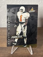 1998 Pinnacle Leonard Little Rookie RC On Card Auto /500 Rams. rookie card picture