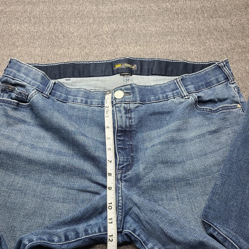 Lee Jeans Womens 20 Straight Leg Denim Flex Motion Mid Rise Regular Fit Pants - Image 3 of 4