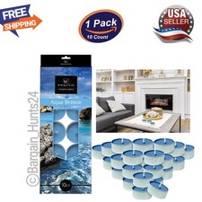 10Ct. Aqua Breeze Scented Tealight Candles Long Lasting Aromatherapy Gift Set