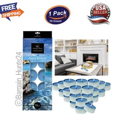 10Ct. Aqua Breeze Scented Tealight Candles Long Lasting Aromatherapy Gift Set