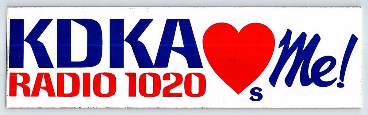 Autocollant Pare-Chocs Vintage – Station Radio Pirates KDKA 1020 AM Pittsburgh