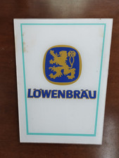 Targa Vintage Birra LÖWENBRÄU - Insegna Vetro Pubblicitaria da Collezione - Rara