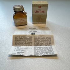 Vintage Merck Sharp & Dohme ‘Leritine’ Empty Glass Medicine Bottle W/Box