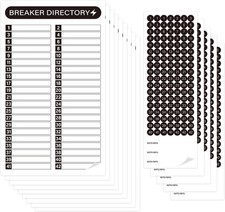 STARLIBOO 16 Sheets Breaker Panel Labels, Electrical Box Sticker Numbers Breaker