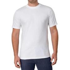 NWOT Kirkland Signature Men's Size L White Crew Neck T Shirt 4 Pack