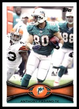 Anthony Fasano 2012 Topps #338 Dolphins NFL READ FREE SHIPPING AutographDen