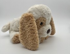 GUND Cozys Puppy Dog Plush White Tan Spot 10" Stuffed Animal Toy 6058950