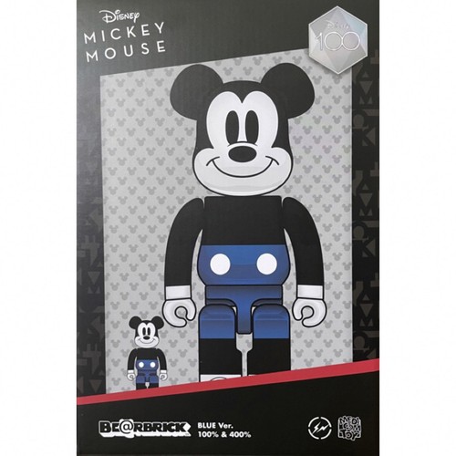 Medicom Toy fragmentdesign MICKEY MOUSE BLUE Ver. BE@RBRICK 100% 400% - Picture 3 of 6