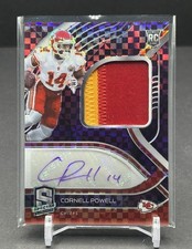 Cornell Powell 2021 Panini Spectra Neon Purple Rookie Patch Auto /30 #238 RPA RC