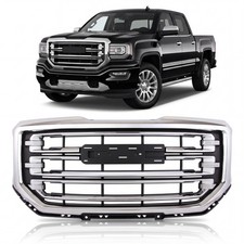 Front Bumper Grille Black Chrome For 2016-2019 Gmc Sierra 1500 23496236 Front Bumper Grille Black Chrome For 2016-2019 Gmc Sierra 1500 23496236