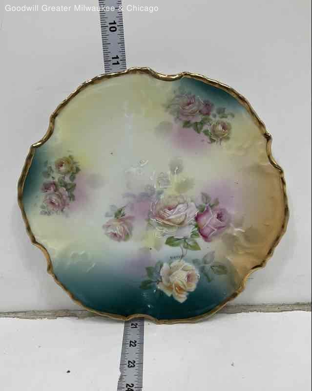 Vintage Silesia Floral Patterned Decorative Serving Plate