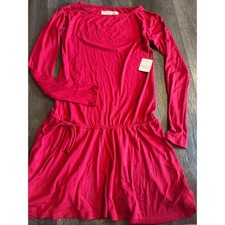 Free People Free-est Deep Cherry Red Long Sleeve Mini Dress OB2346403 XS NWT