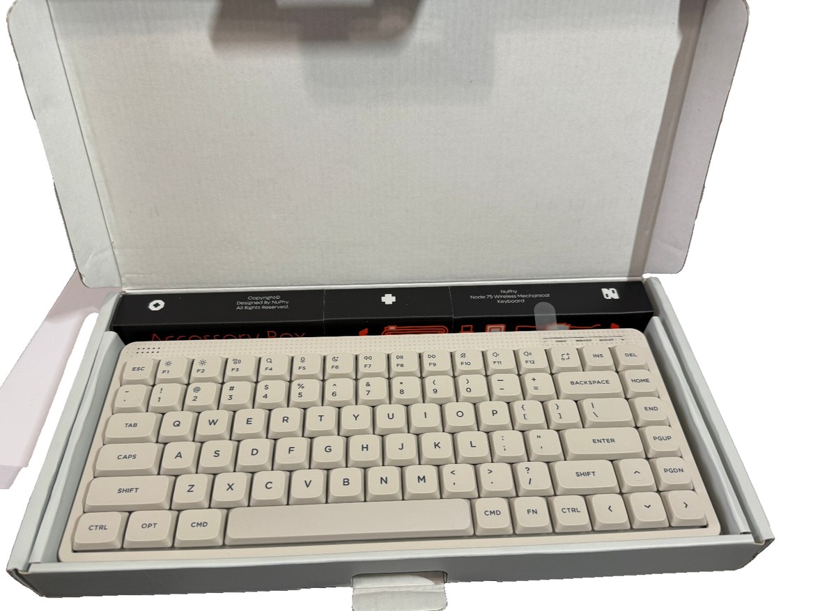 Nuphy Node75 Draadloos Mechanisch Toetsenbord, 75% Hot Swappable Custom Low Profile 84 Toetsen Computer Gaming Ondersteunt Touch Gebaren Pbt Keycaps Bluetooth 2 4 Ghz 3626641312