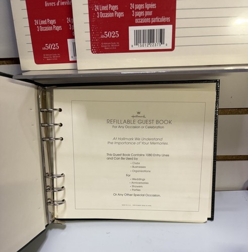 Hallmark vintage Guest Book GREEN LEAF 2 EXTRA PAPER REFILLS RA8772 - Picture 6 of 6