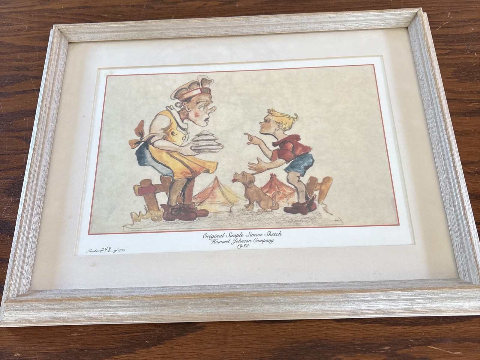 Howard Johnson Original Simple Simon Sketch Pieman Limited Edition #248 RARE