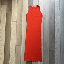 Zara Orange Dress Open Back Size Small