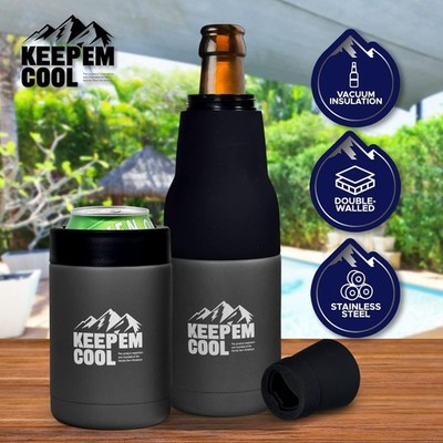 Beer Bottle Cooler 3-in-1 Insulated Double Vacuum Stainless Steel Can Cooler