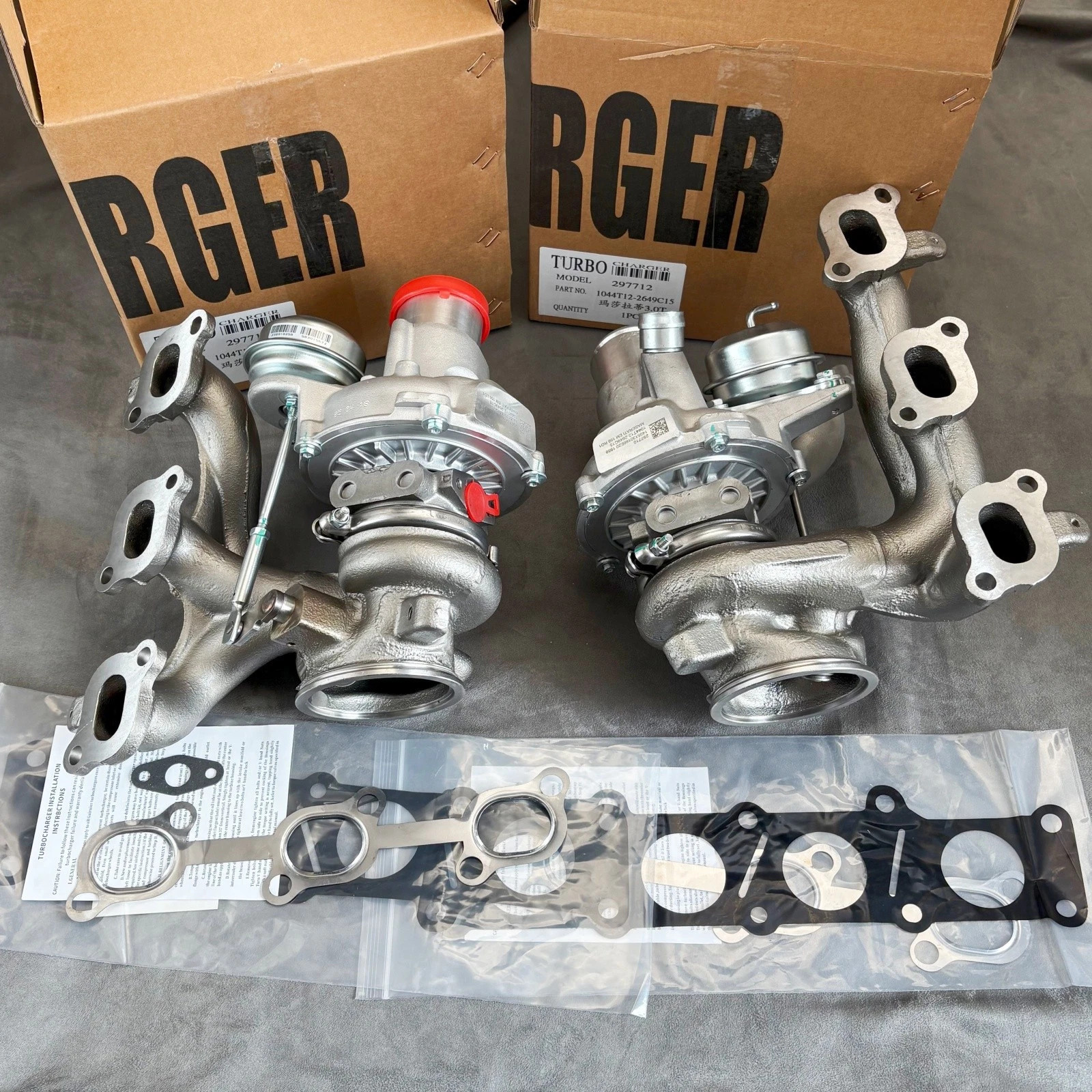 297712 Pair of Turbo Turbochargers For Maserati Ghibli Quattroporte Q4 V6 297710